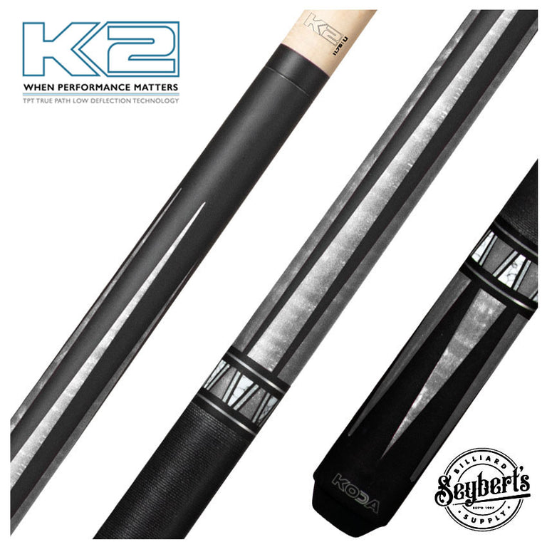 K2 KL171 4 Point Matte Black And Grey Graphic Play Cue W/ 11.75mm LD Shaft