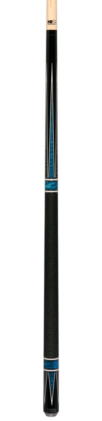 K2 Black/Gray/Blue 4 Point Graphic Pool Cue with 12.50mm LD Shaft - KL190BL