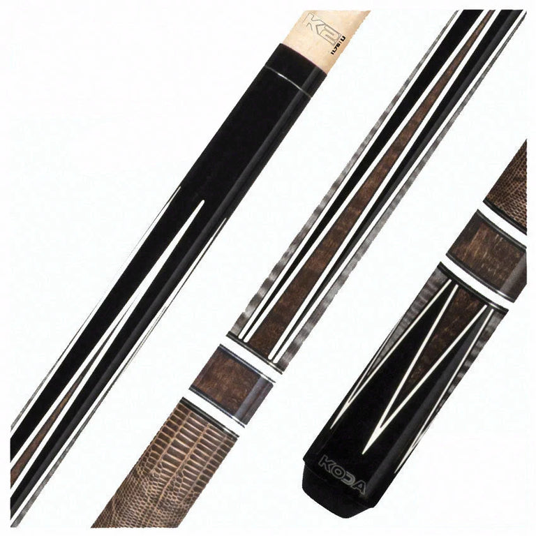 K2 Black/Grey/Brown 4 Point Graphic Pool Cue with 11.75mm LD Shaft - KL190