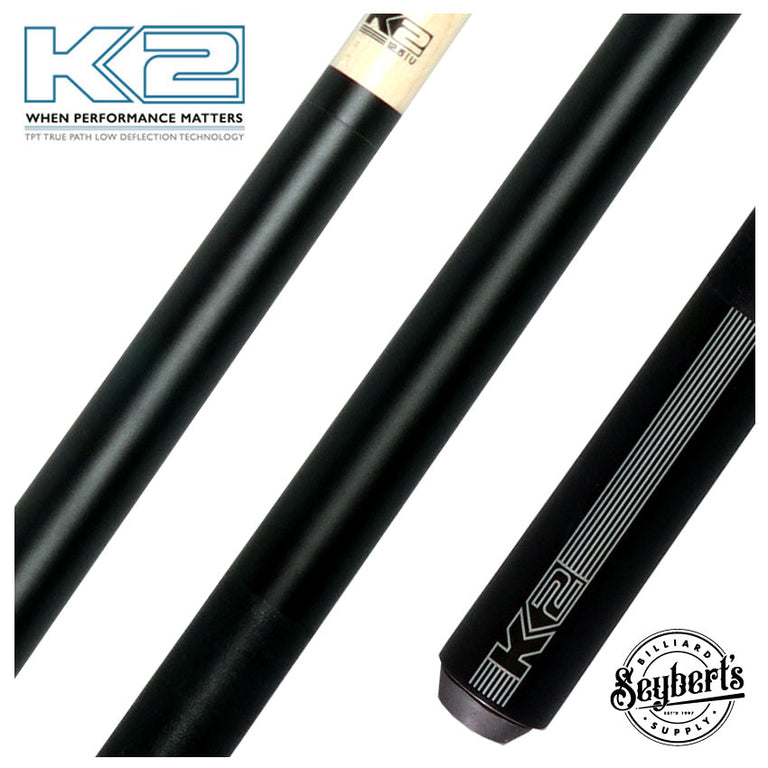 K2 Black/Gray Sport Pool Cue with 12.50mm LD Shaft