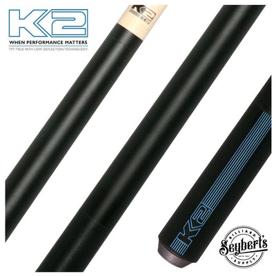 K2 Black/Blue Sport Pool Cue with 12.50mm LD Shaft