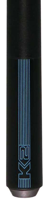 K2 Black/Blue Sport Pool Cue with 12.50mm LD Shaft