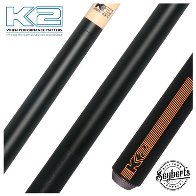 K2 Black/Yellow Sport Pool Cue with 12.50mm LD Shaft