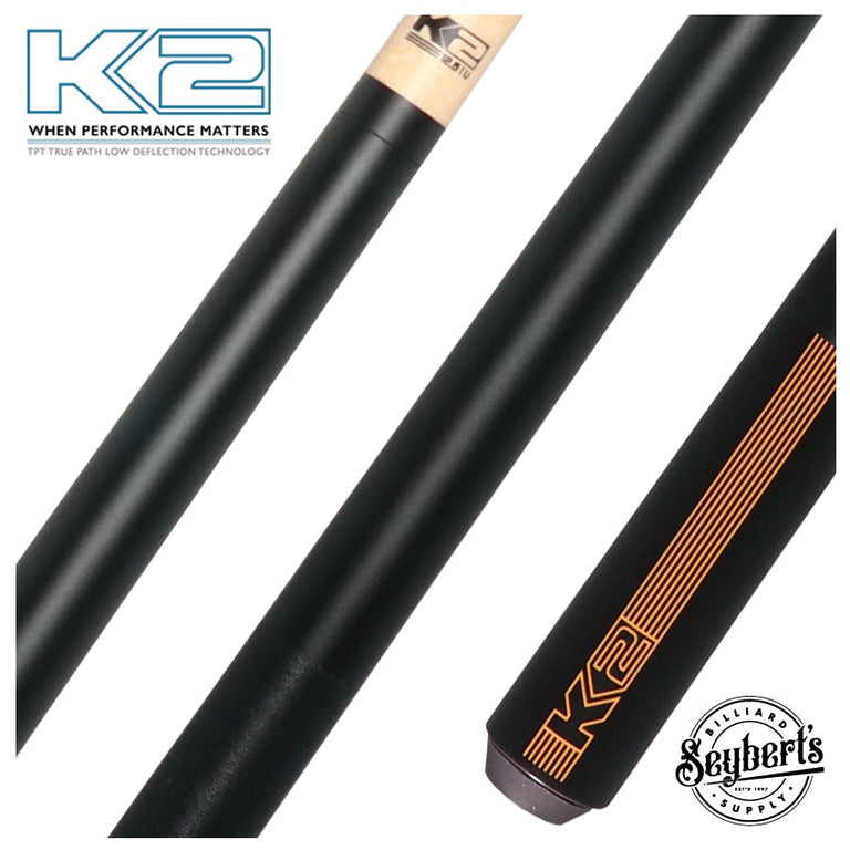 K2 Black/Yellow Sport Pool Cue with 12.50mm LD Shaft