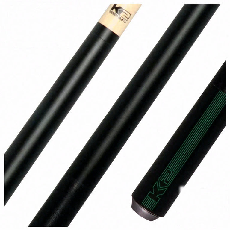 K2 Black/Green Sport Pool Cue with 12.50mm LD Shaft