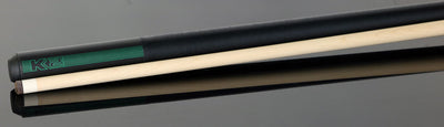 K2 Black/Green Sport Pool Cue with 12.50mm LD Shaft