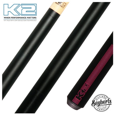 K2 Black/Pink Sport Pool Cue with 12.50mm LD Shaft