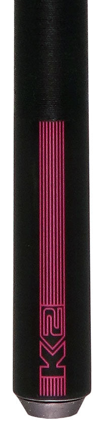 K2 Black/Pink Sport Pool Cue with 12.50mm LD Shaft