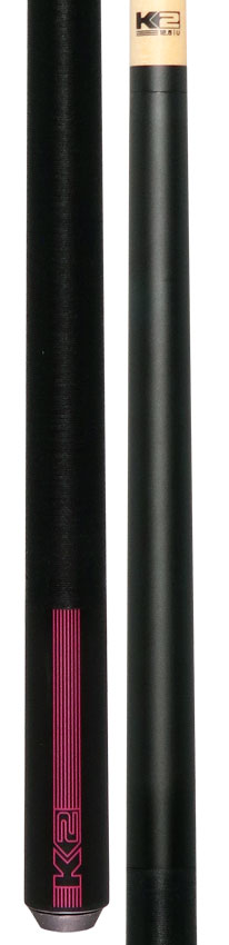 K2 Black/Pink Sport Pool Cue with 12.50mm LD Shaft