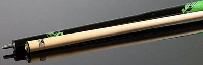 K2 Black and Green Curly Maple 6 in 1 No Wrap Break/Jump Pool Cue