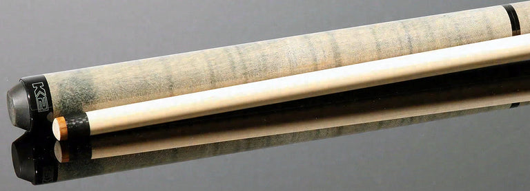 K2 Black and Gray Curly Maple 6 in 1 No Wrap Break/Jump Pool Cue