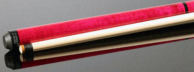 K2 Black Pink with Curly Maple 6 in 1 No Wrap Break/Jump Pool Cue