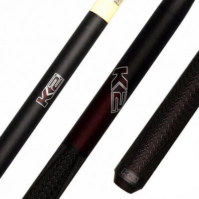 K2 Black and Burgundy 5 in 1 Break/Jump Pool Cue - KLJBBG