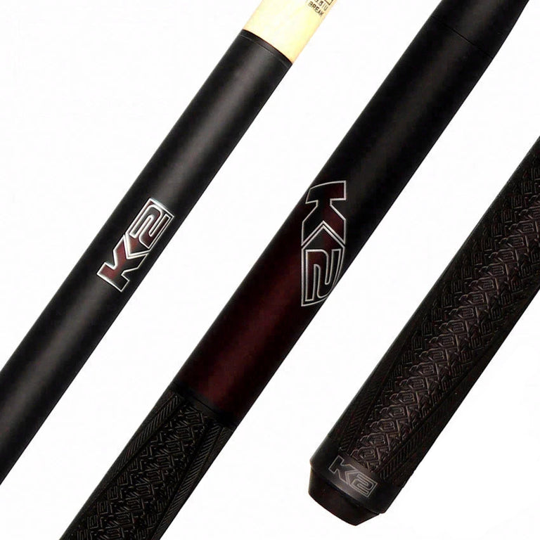 K2 Black and Burgundy 5 in 1 Break/Jump Pool Cue - KLJBBG