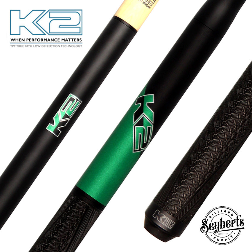 K2 Black and Green 5 in 1 Break/Jump Pool Cue - KLJBGN - Seybert's