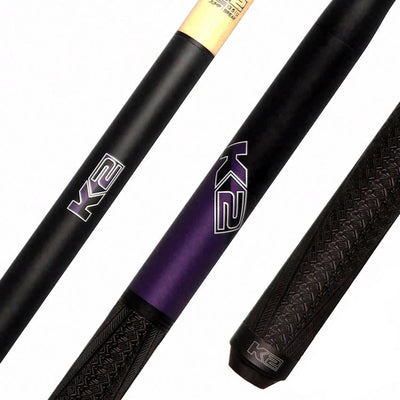 K2 Black and Purple 5 in 1 Sport Grip Break/Jump Pool Cue - KLJBPL