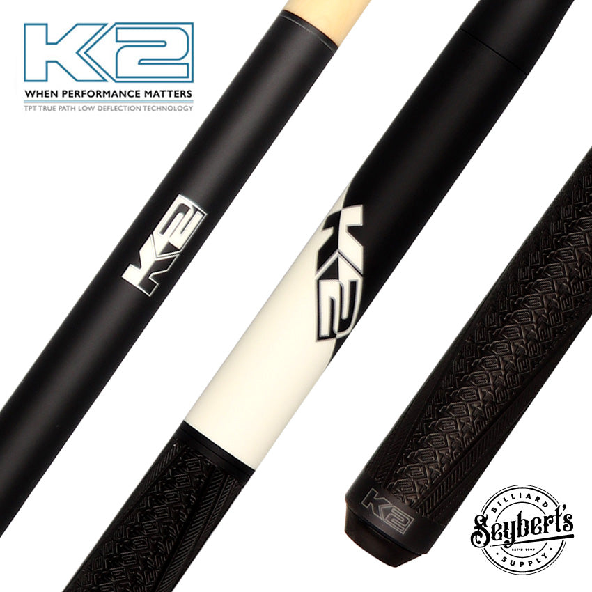 K2 Black and White 5 in 1 Break/Jump Pool Cue - KLJBWH - Seybert's