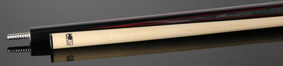 K2 Black with Gray/Red Points No Wrap Graphic Pool Cue with 12.50mm LD Shaft - KLLE2N