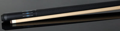 K2 Matte Black with Turquoise Diamond Graphic Pool Cue with 11.75mm LD Shaft - KLSE13