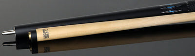 K2 Matte Black with Turquoise Diamond Graphic Pool Cue with 11.75mm LD Shaft - KLSE13