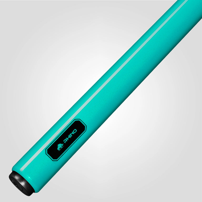 Rhino Luminax Series Tropical Turquoise No Wrap Pool Cue - RCLUMNWTUR125