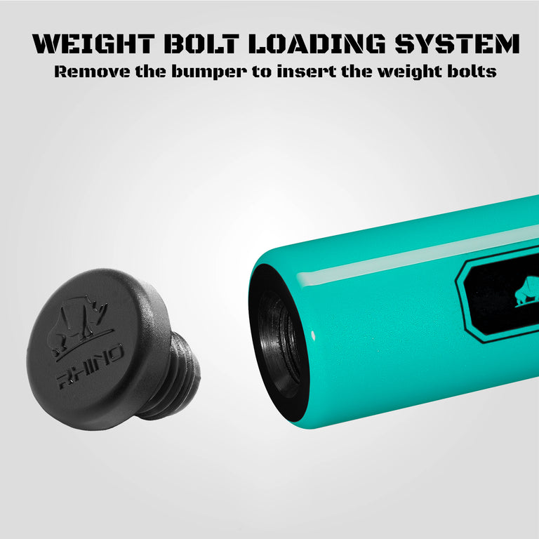 Rhino Luminax Series Tropical Turquoise No Wrap Pool Cue - RCLUMNWTUR125