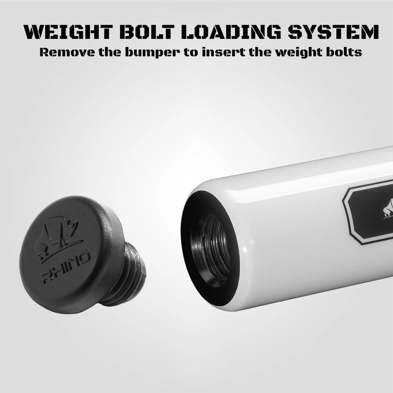 Rhino Luminax Series Pearl White No Wrap Pool Cue - RCLUMNWWH125