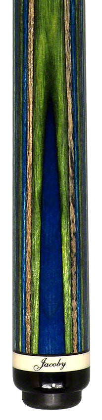 Jacoby Blue Green and Grey Laminated Pool Cue - LAMBLGNGY