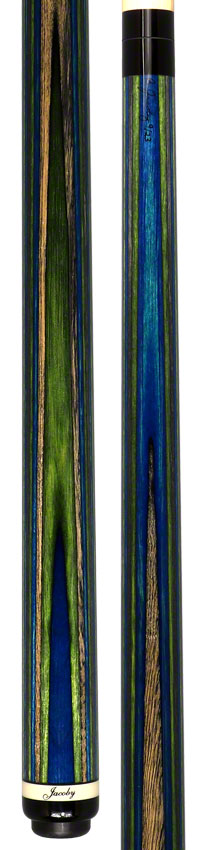 Jacoby Blue Green and Grey Laminated Pool Cue - LAMBLGNGY