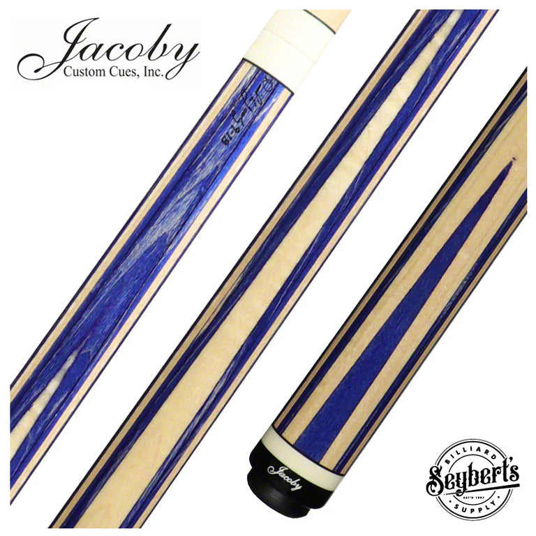 Jacoby Natural and Purple Laminated Pool Cue - LAMNATPURR