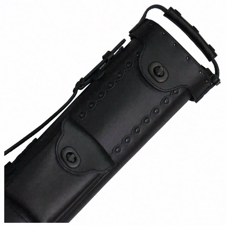 Instroke Leather Cowboy Black-Out 3x5 Pool Cue Case - LC3X5BO