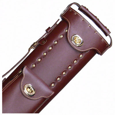 Instroke Leather Cowboy Chestnut 2x3 Pool Cue Case - LC2X3C