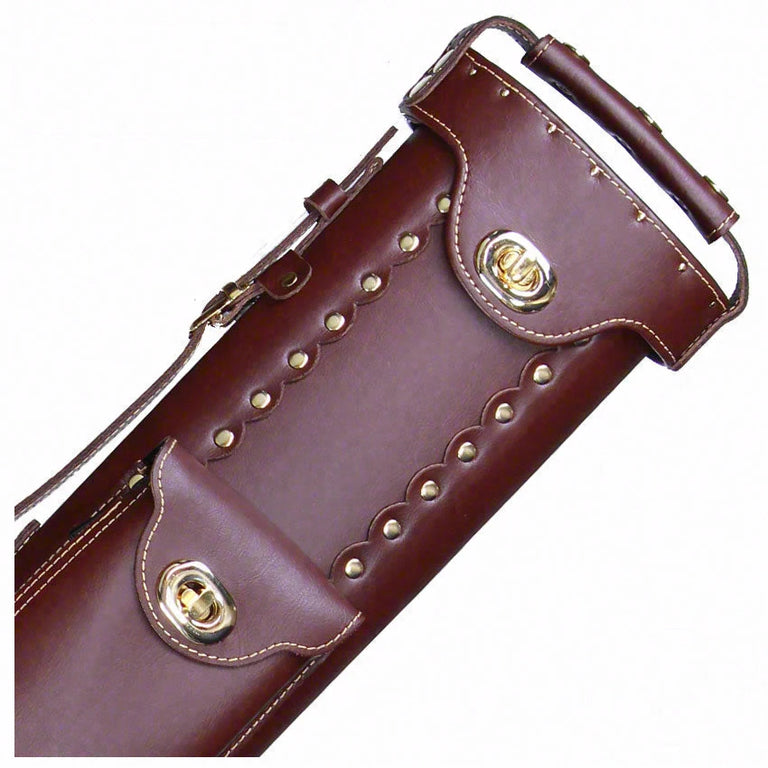 Instroke Leather Cowboy Chestnut 2x4 Pool Cue Case - LC2X4C