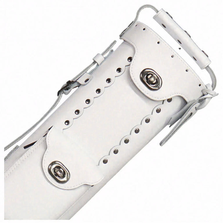 Instroke Leather Cowboy White 3x5 Pool Cue Case - LC3X5W