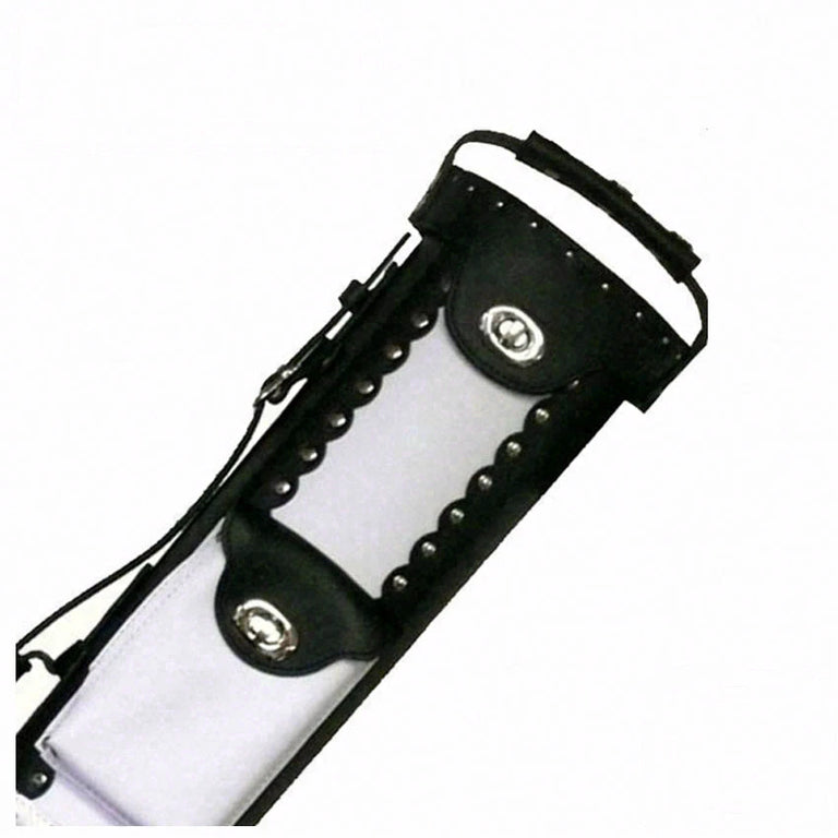 Instroke Leather Cowboy Black/White 3x5  Pool Cue Case - LC3X5BW