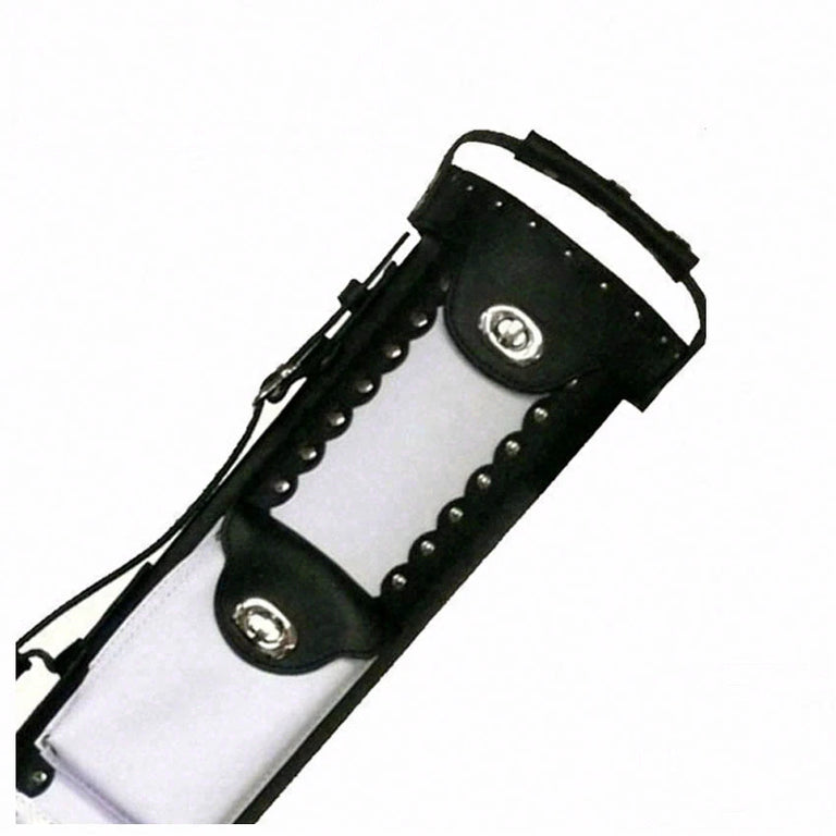 Instroke Leather Cowboy Black/White 3x7 Pool Cue Case - LC3X7BW