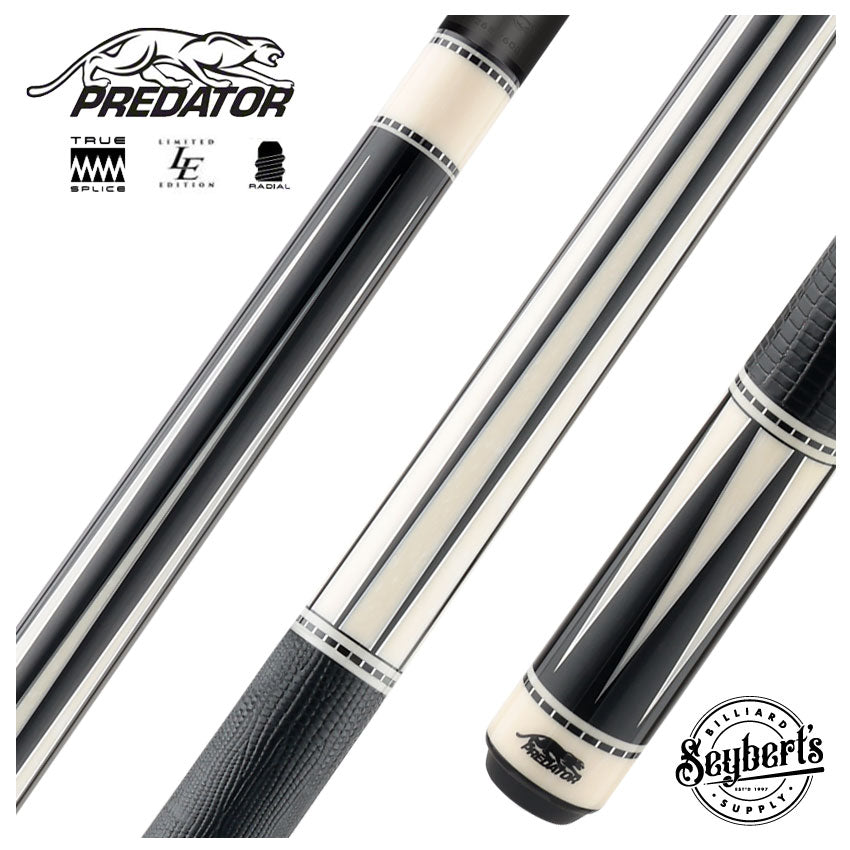 Predator 314 ビリヤードキュー 黒と白のコンビネーション （2本） Predator LE Artisan Series Ebony and Ivorine Pool Cue - Radial