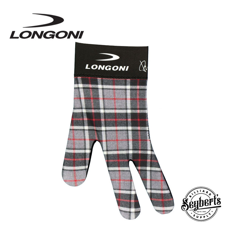 Longoni Left Hand Billiard Glove - Gray/Black Checkered