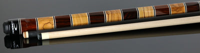 Longoni Stecca Pool Cue Mediterraneo with S2 Wood and Luna Nera Pure Graphite Shaft - LG24316C2