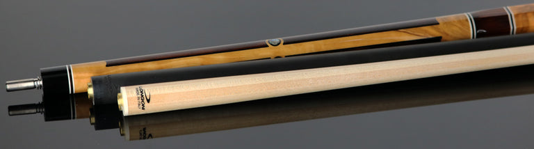 Longoni Stecca Pool Cue Mediterraneo with S2 Wood and Luna Nera Pure Graphite Shaft - LG24316C2