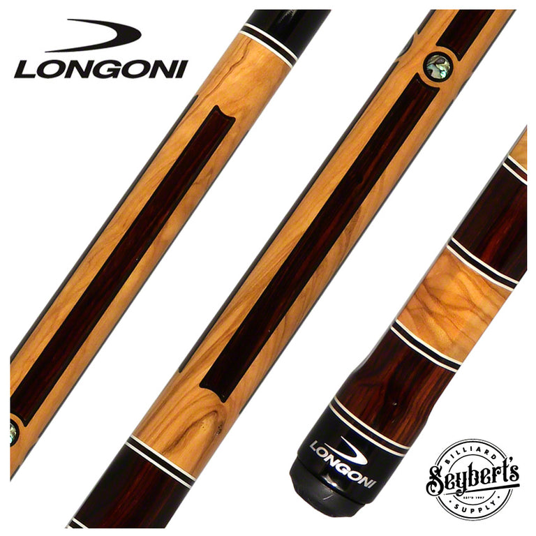 Longoni Stecca Pool Cue Mediterraneo With S2 and Luna Nera Shaft