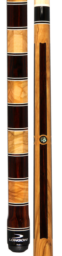 Longoni Stecca Pool Cue Mediterraneo With S2 and Luna Nera Shaft