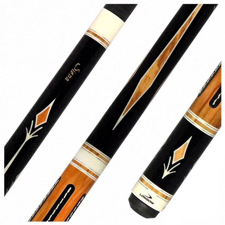 Longoni Sienna Pool Cue with Luna Nera American Pure Graphite Shaft - LG24440