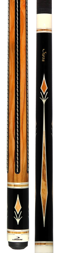 Longoni Sienna Pool Cue with Luna Nera American Pure Graphite Shaft - LG24440