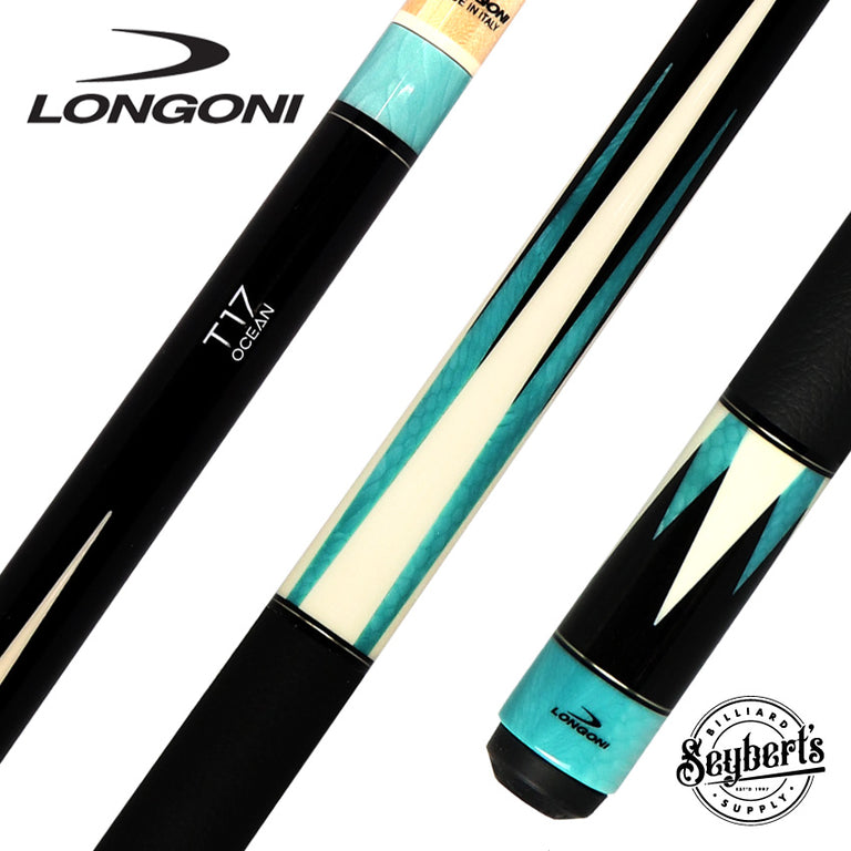 Longoni T-17 Ocean 8 Point Nox Pool Cue with S2 American Wood Shaft