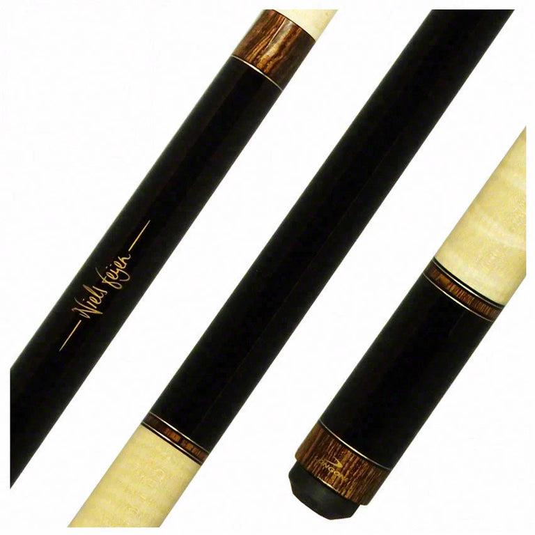 Longoni Stecca Black Sparkle Curly No Wrap Pool Cue with S2 American Wood Shaft - LG24701