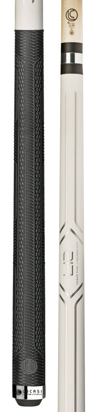 Lucasi Hybrid Matte White with Sport G5 Grip Wrap Pool Cue