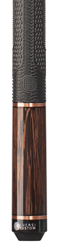 Lucasi Hybrid Exotic Black Palm with Hybrid 3mm Rose Gold Rings