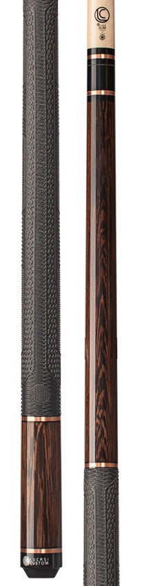 Lucasi Hybrid Exotic Black Palm with Hybrid 3mm Rose Gold Rings