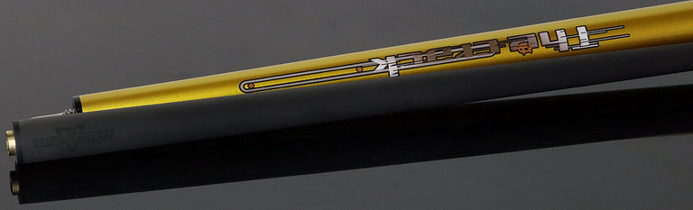 Little Monster Classic Gold Impact 56 inch Short Break Cue with Carbon Fiber Shaft